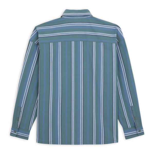 Glade Spring Shirt LS // Vertical Stripe // Green/Blue