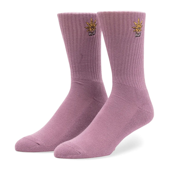 Chaussettes - Huf - Green Buddy Embroidered Sock // Mauve - Stoemp