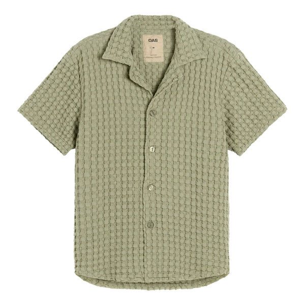 Cuba Waffle Shirt // Dusty Green