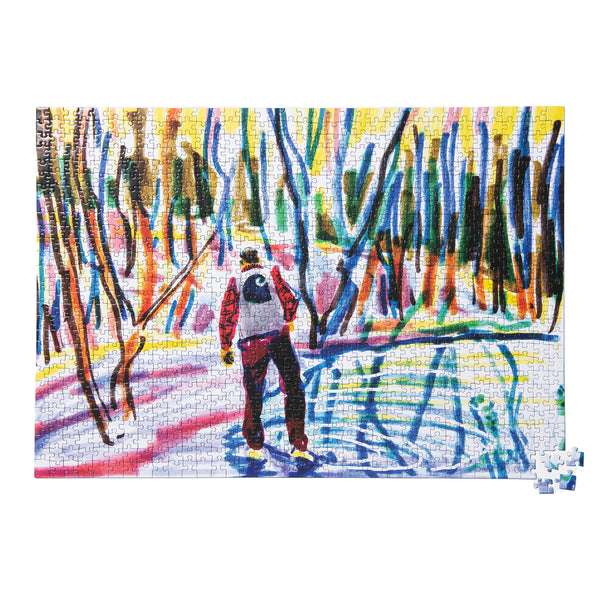 Ollie Mac Icy Lake Puzzle Paper // Multicolor