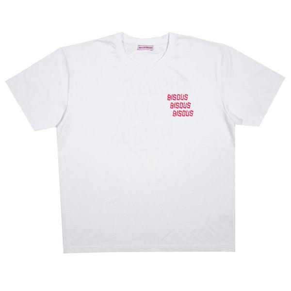 T-shirts - Bisous Skateboards - Bisous x3 Back T-shirt // White/Red - Stoemp