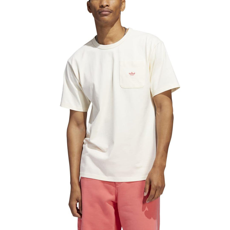 T-shirts - Adidas Skateboarding - Shmoofoil SS Pocket Tee // Cream White/Semi Turbo // HC2207 - Stoemp