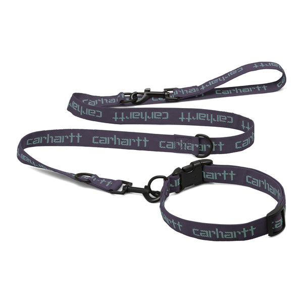 Autres - Carhartt WIP - Script Dog Leash And Collar // Artichoke/Misty Sage - Stoemp