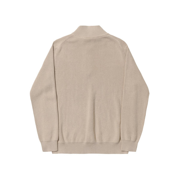 Diploma Quarter Zip Knit // Beige