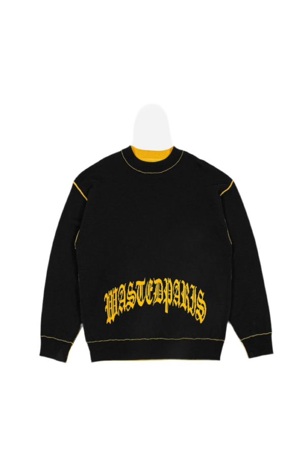 Sweater Reverse Kingdom // Black/Golden Yellow