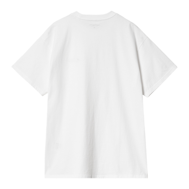 SS Script Embroidery T-shirt // White/Black