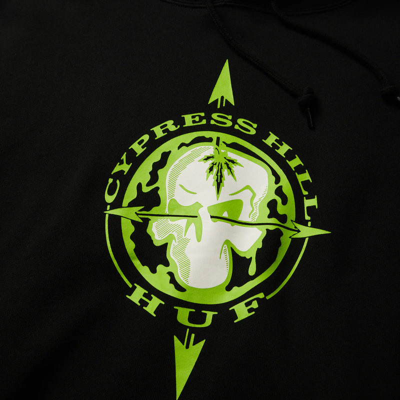 Blunted Compass PO Hoodie // HUF x Cypress Hill // Black