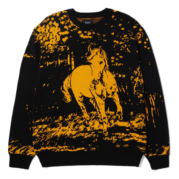 N°5 Horse Crewneck Sweater // Black