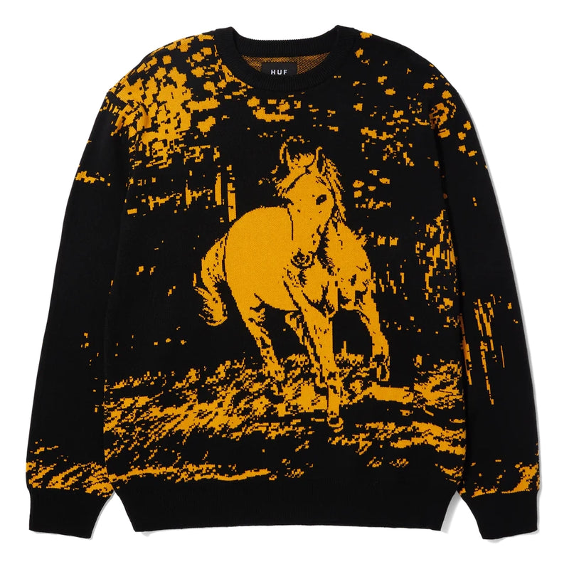 N°5 Horse Crewneck Sweater // Black