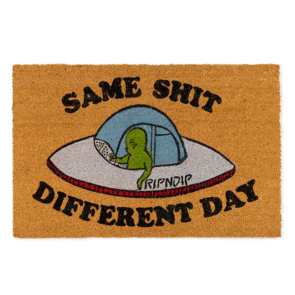 Same Shit Different Day Door Mat // Brown