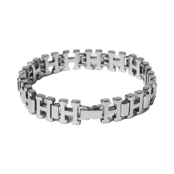 H Link Bracelet // Silver