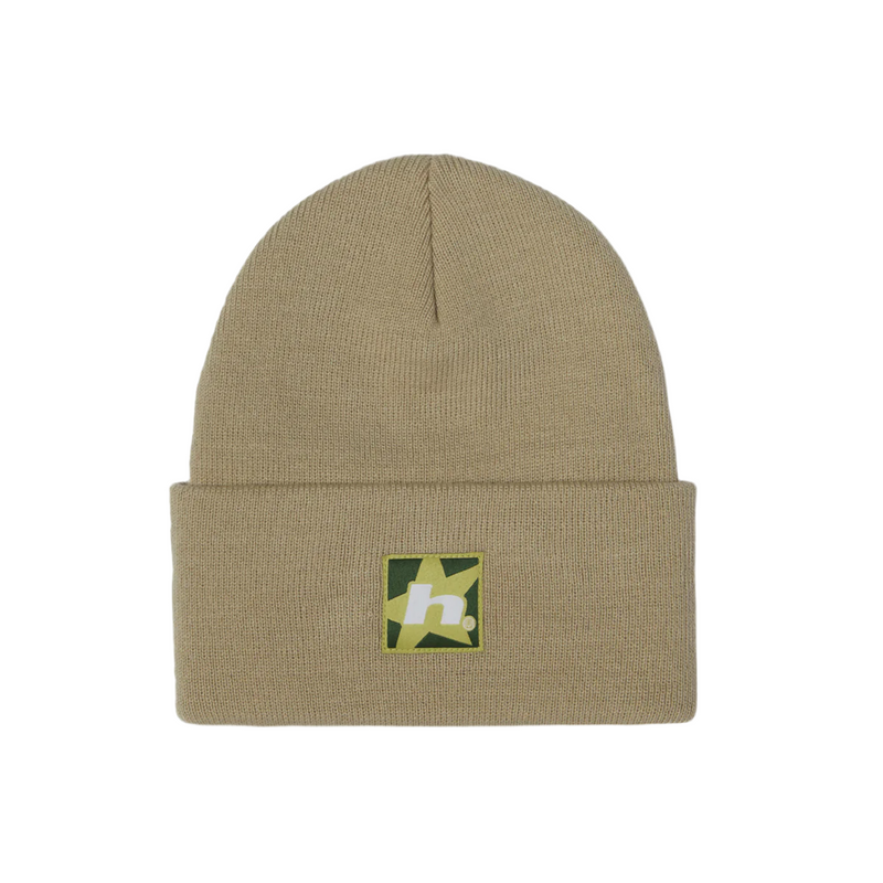 Star Box Logo Beanie // Putty