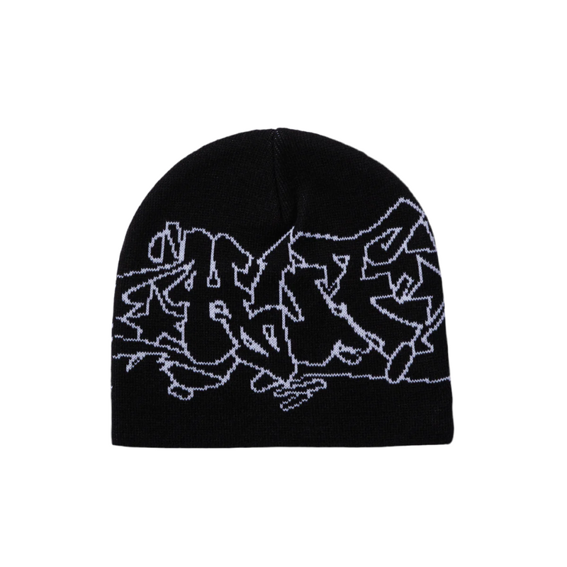 Outlines Skull Beanie // Black