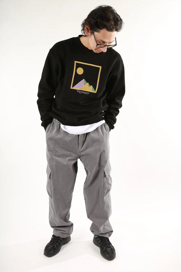 Giza Applique Crewneck Sweatshirt // Black