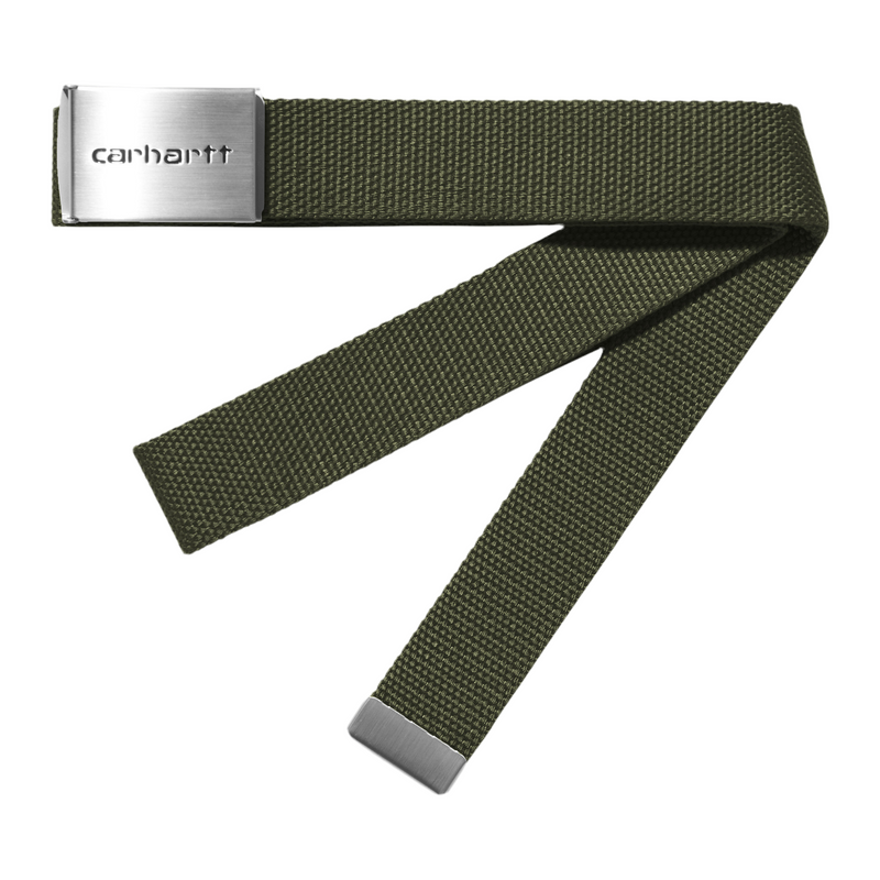 Clip Belt Chrome // Office Green