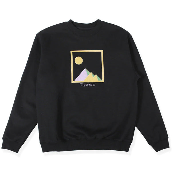 Giza Applique Crewneck Sweatshirt // Black