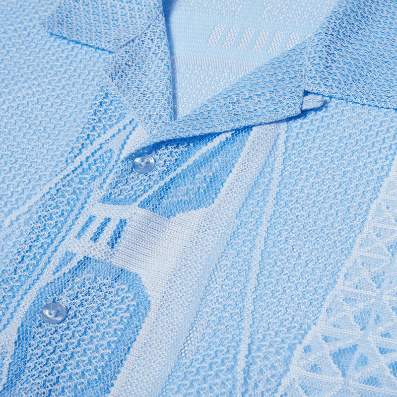 World Tour SS Lace Shirt // Cloud Blue