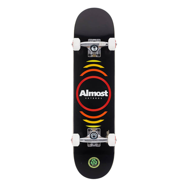Skateboard complet Almost noir pour enfant vue de face