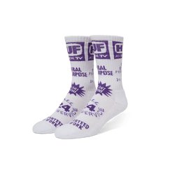 Huf Tv Crew Sock // White