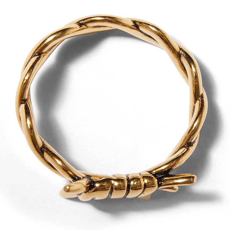 Barbed Wire Ring // Gold