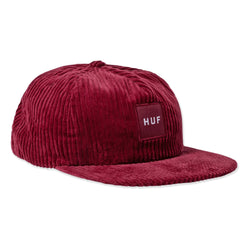 Casquettes & hats - Huf - Box Logo Cord 5-Panel Hat // Rose - Stoemp