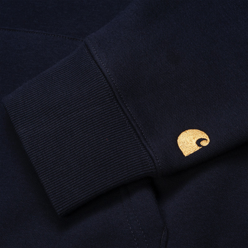 Chase Neck Zip Sweat // Dark Navy/Gold