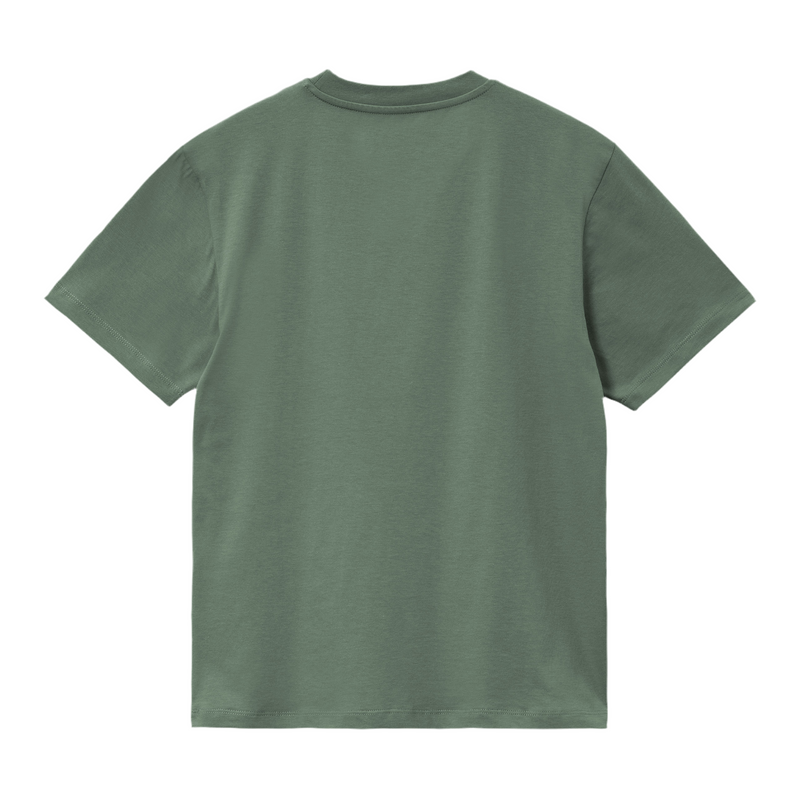 W' SS Script Embroidery T-Shirt // Duck Green/Aura