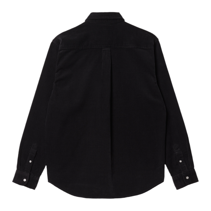 LS Madison Cord Shirt // Black/Wax