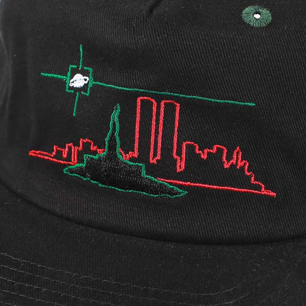 Crosshairs Snapback Hat // Black/Green