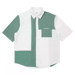 Chemises - Parlez - Solana Shirt // White/Dusty Aqua - Stoemp