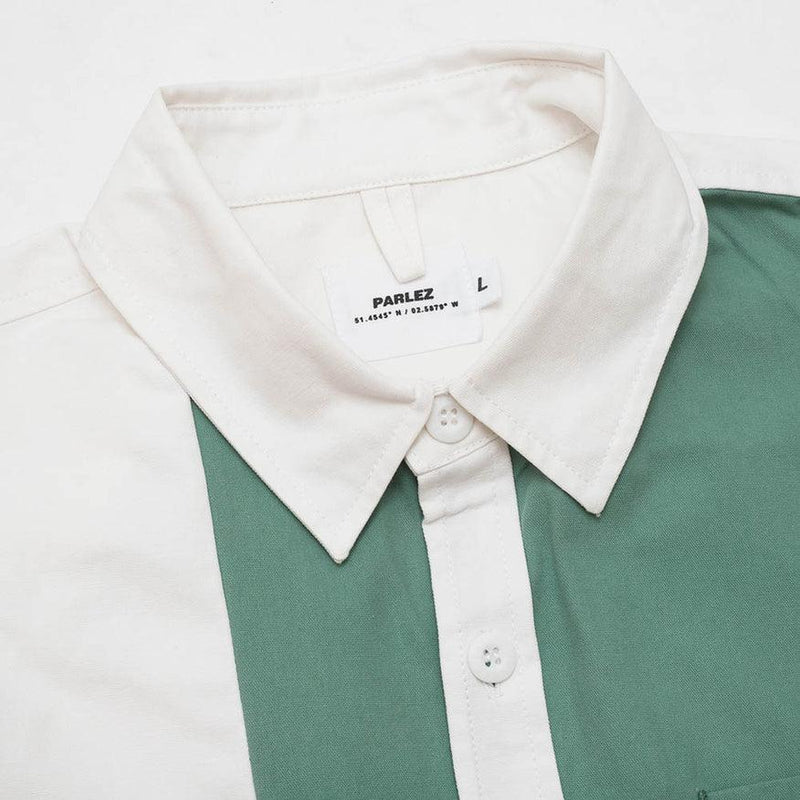 Chemises - Parlez - Solana Shirt // White/Dusty Aqua - Stoemp