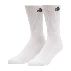 Chaussettes - Huf - Produce Crew Sock // White - Stoemp