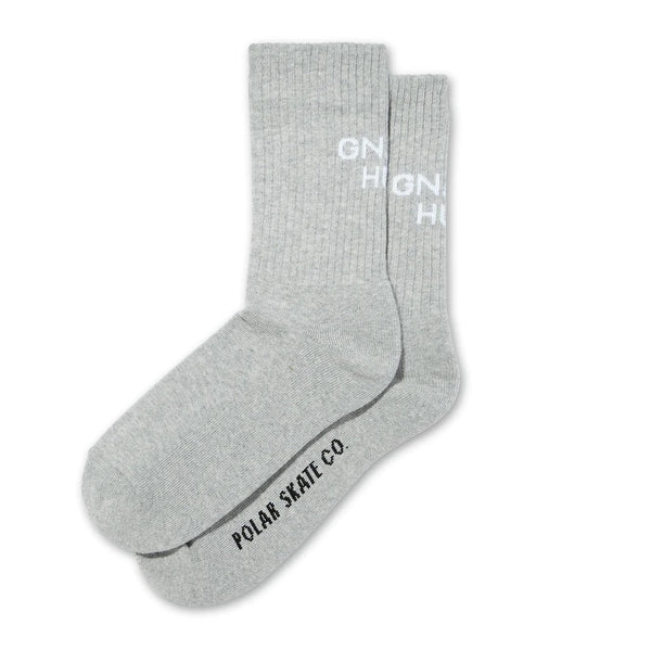Gnarly Huh! Socks // Grey/White
