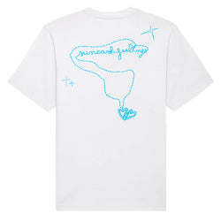 Suncash Feelings Tee  // White/Blue