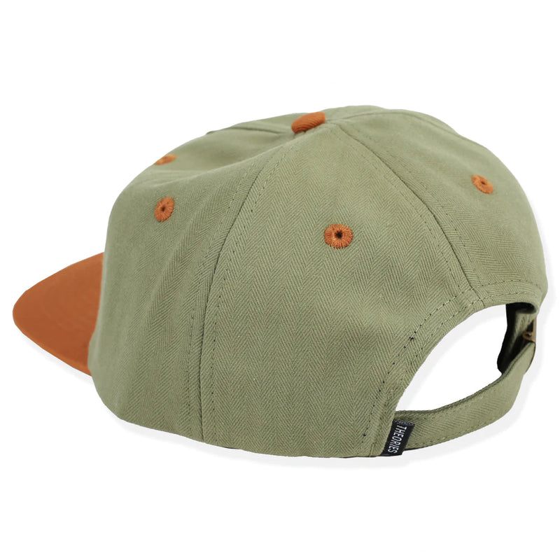 Scribble Strapback Hat // Pine/Khaki