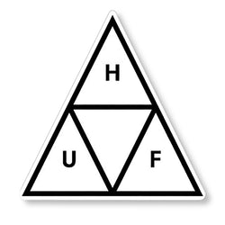 Stickers - Huf - Triple Triangle Sticker // White - Stoemp