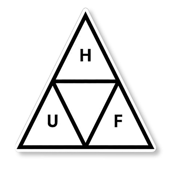 Stickers - Huf - Triple Triangle Sticker // White - Stoemp