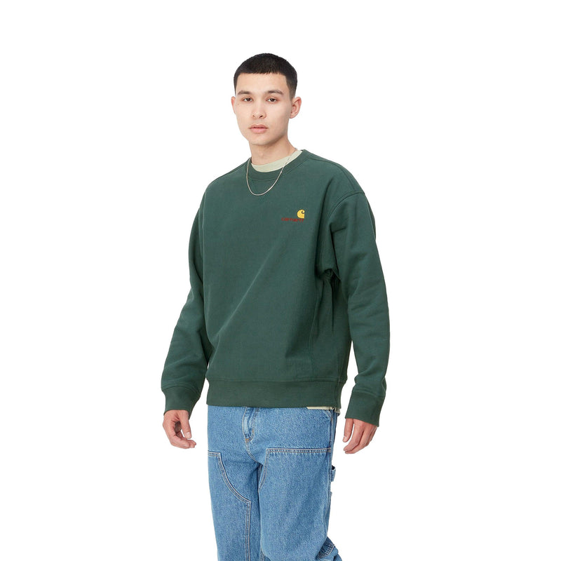 Sweats sans capuche - Carhartt WIP - American Script Sweat // Botanic - Stoemp