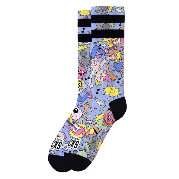 Chaussette American Socks Unisexe Motif Pogo Vue de coté