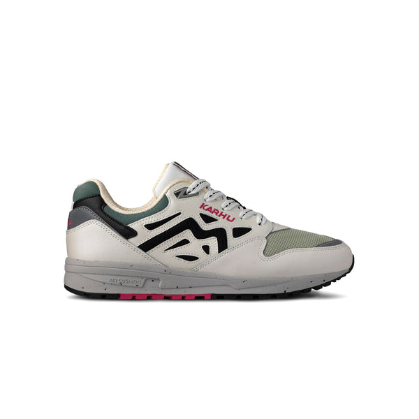Side view of Karhu Legacy 96 in Bright White and Jet Black