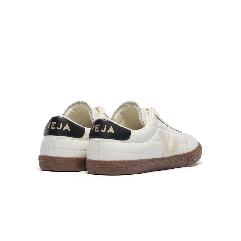 Back view of VEJA Panenka OT Leather sneakers for men and women with heel logo