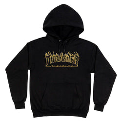 Sweats à capuche - Thrasher - Flame Hood // Black/Yellow - Stoemp