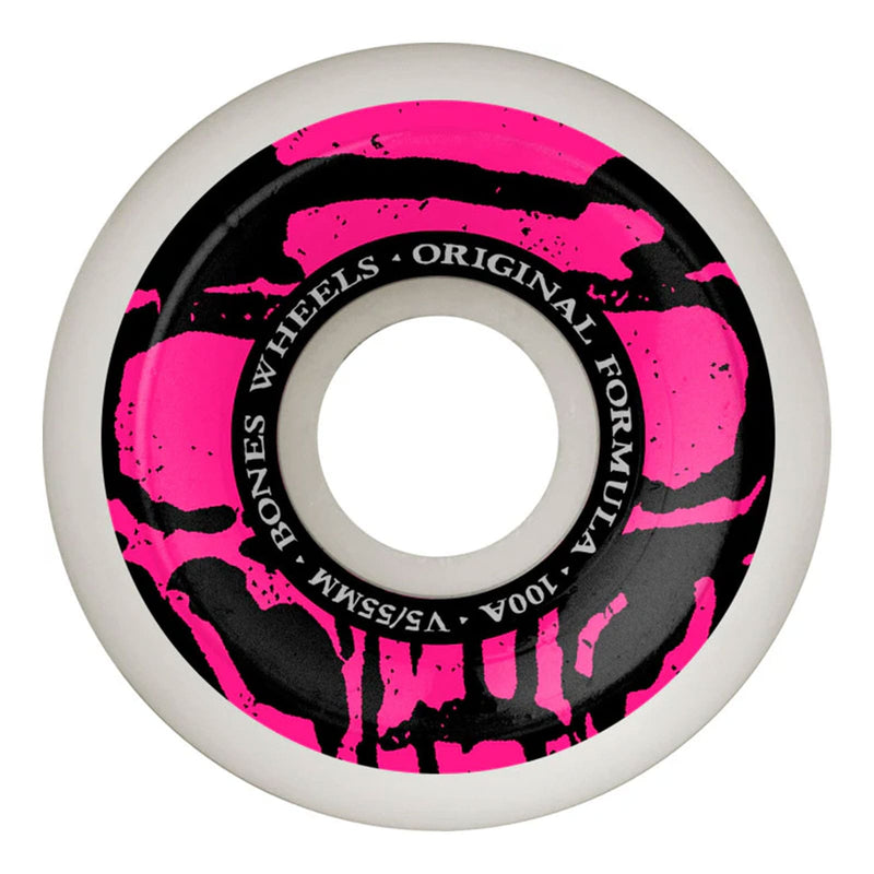 Roues Bones Wheels Rose V5 SIdecut 100A 55mm vue de face