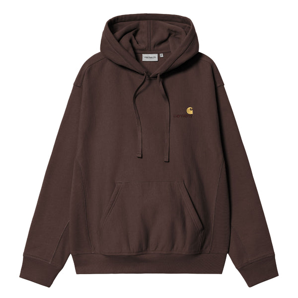 sweat capuche Carhartt brun vu de face