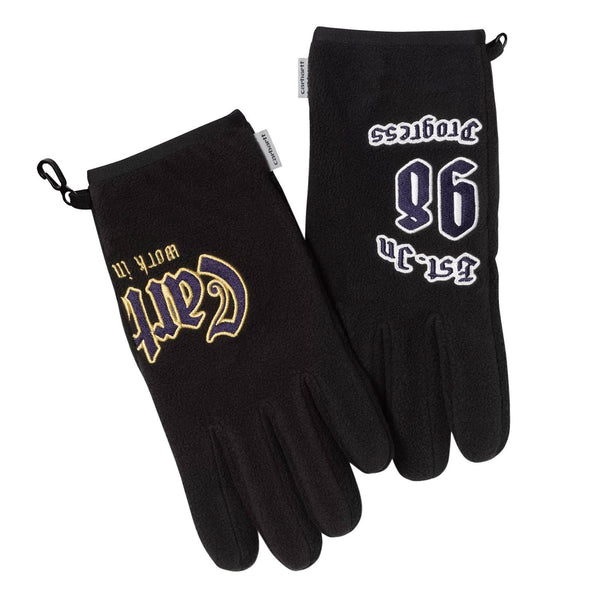 Gand Carhartt Noir broderie Vue de face