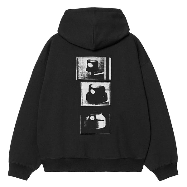 Hoodie Carhartt Caps Noir Hommes vue de dos