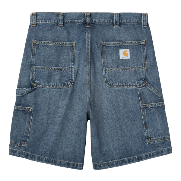 Short Carhartt Carpenter Blue Usé Homme vue de dos