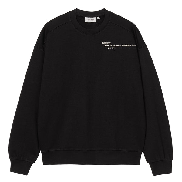 Crewneck Carhartt Noir Homme inscription Carhartt avant Vue de face