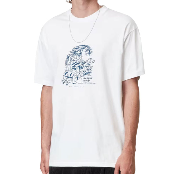 carhartt unit tshirt hommes vu de face porté