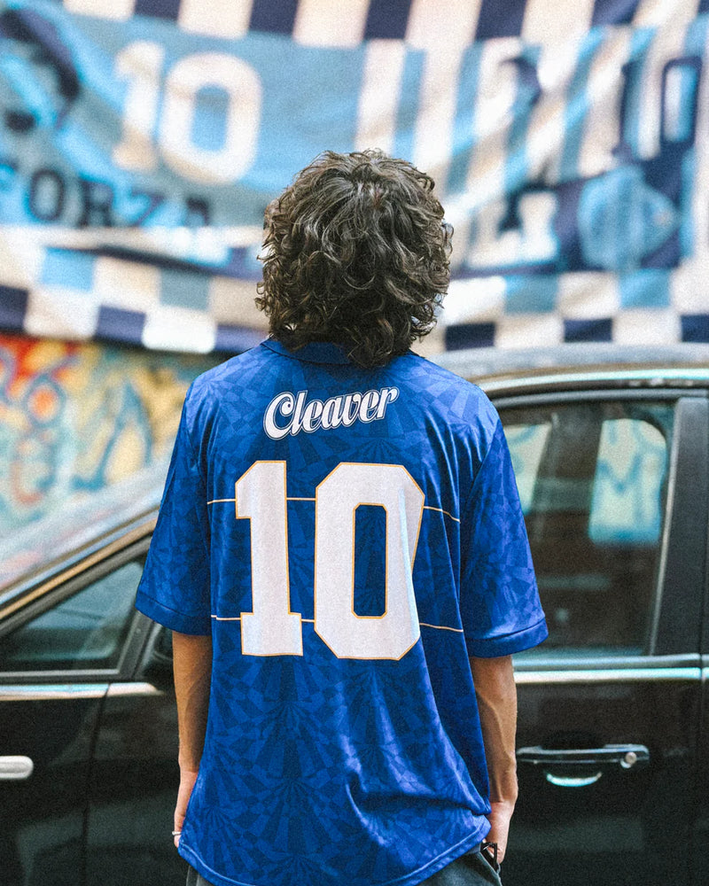 Maillot de football bleu boca vue de dos 